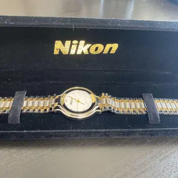 Nikon 아날로그 쿼츠 손목시계 골드/실버