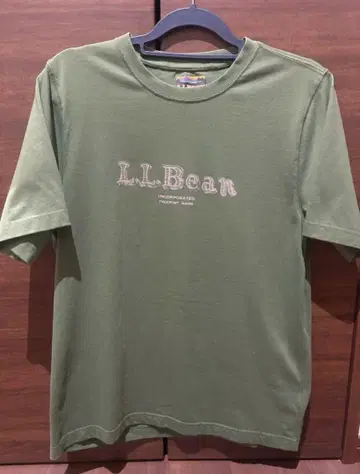 LLBean 엘엘빈 상의 로고 티셔츠 M 그린