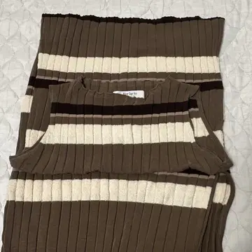 Cotton Striped Ribbed KnitDress