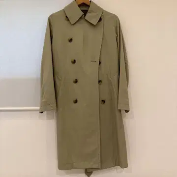 LE GLAZIK 카키 더블 브레스트 트렌치코트 36