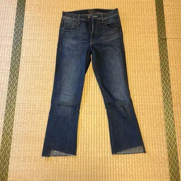 MOTHER INSIDER CROP STEP FRAY 데님 팬츠
