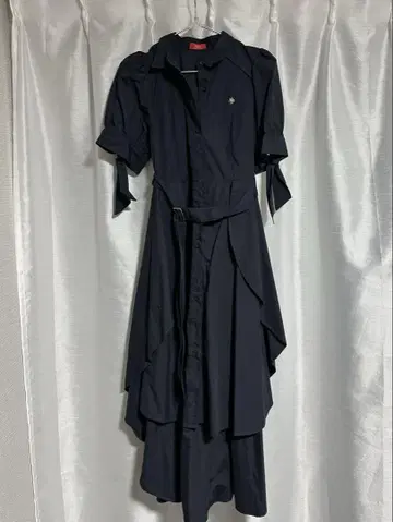 dazzlin POLO BCS 콜라보 헴 레이어드 셔츠 원피스 S 사이즈