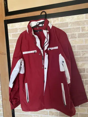 TOMMY HILFIGER 빨강/화이트 점퍼 L/1G