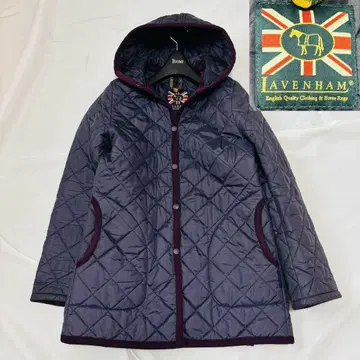 새상품급 영국제 LAVENHAM 레어 퀼팅 자켓 현행 택 후드