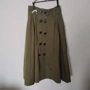 Bershka 올리브 그린 플레어 스커트 L