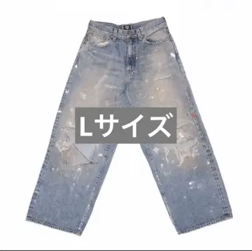 TSY RIPPED WIDE STRAIGHT DENIM INDIGO