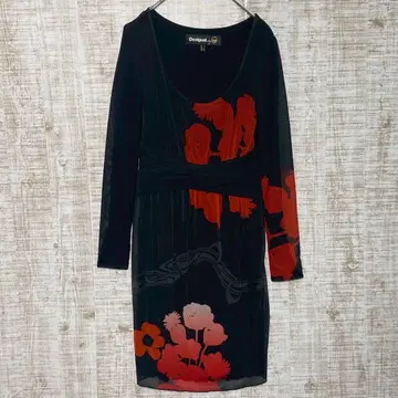 Desigual 데시구알 여성용 원피스 긴팔 꽃무늬 s421h341