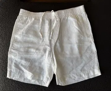 [새상품급] H&M 화이트 린넨 숏팬츠 L 사이즈 상당