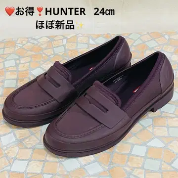 특가 HUNTER 헌터 페니 로퍼 24cm 와인 레드 거의 새 상품