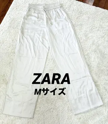 ZARA 베이지 와이드 팬츠 M 캐주얼 출퇴근 페미닌 택 포함