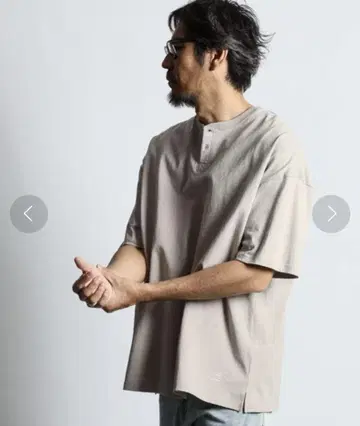 더 대퍼 오브 세인트 조지 헨리넥 티셔츠 베이지 S