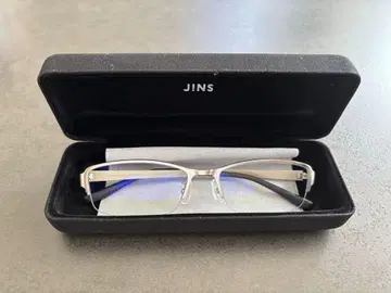 JINS 메탈 프레임 안경 케이스 포함