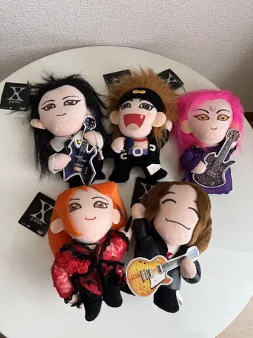 X JAPAN 인형 마스코트 5개 세트