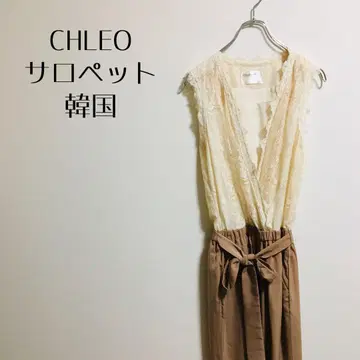 [ CHLEO ] 올인원 팬츠 캐미 한국 레이스 살로펫