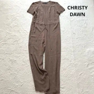 CHRISTY DAWN 캐시미어 점프수트 체크 미국 생산