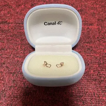 Canal 4C 하트 모양 귀걸이 스톤 포함