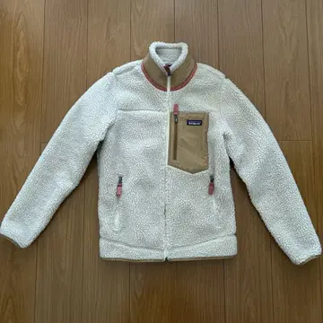 Patagonia 플리스 자켓 S 화이트/베이지