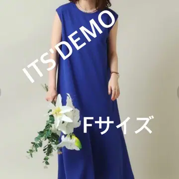 4376 ITS DEMO 원피스 블루 F 미사용 새상품