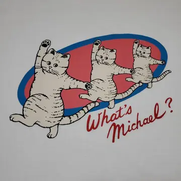 What's Michael? 호와츠 마이클 고양이 프린트 티셔츠