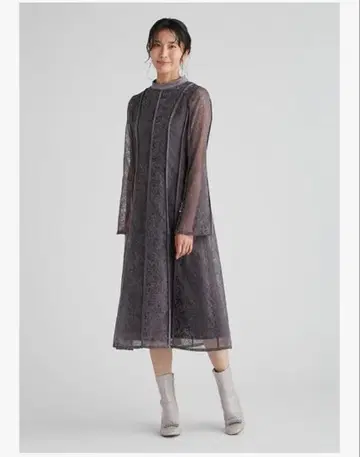 셀포드 플로키 프린트 바이핑 원피스