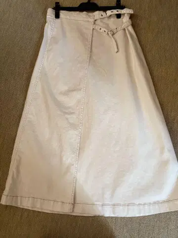 ZARA 데님 화이트 랩 스커트