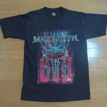 MEGADETH 1998 월드 투어 티셔츠 M