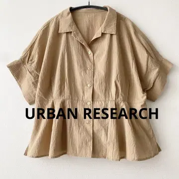 어반 리서치 URBAN RESEARCH 페플럼 오픈 카라 셔츠 블라우스
