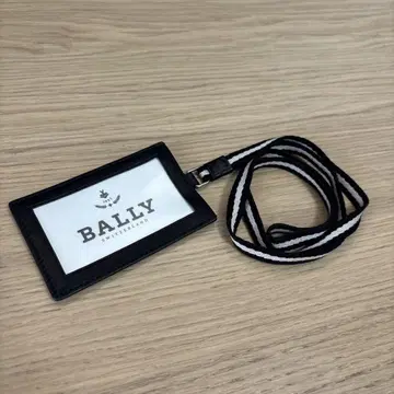 BALLY ID 카드 홀더 천연 가죽 네임 홀더