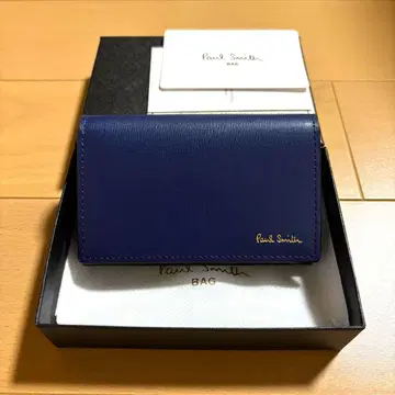 Paul Smith 시티 엠보싱 명함지갑 미사용 새상품 블루 판매 종료