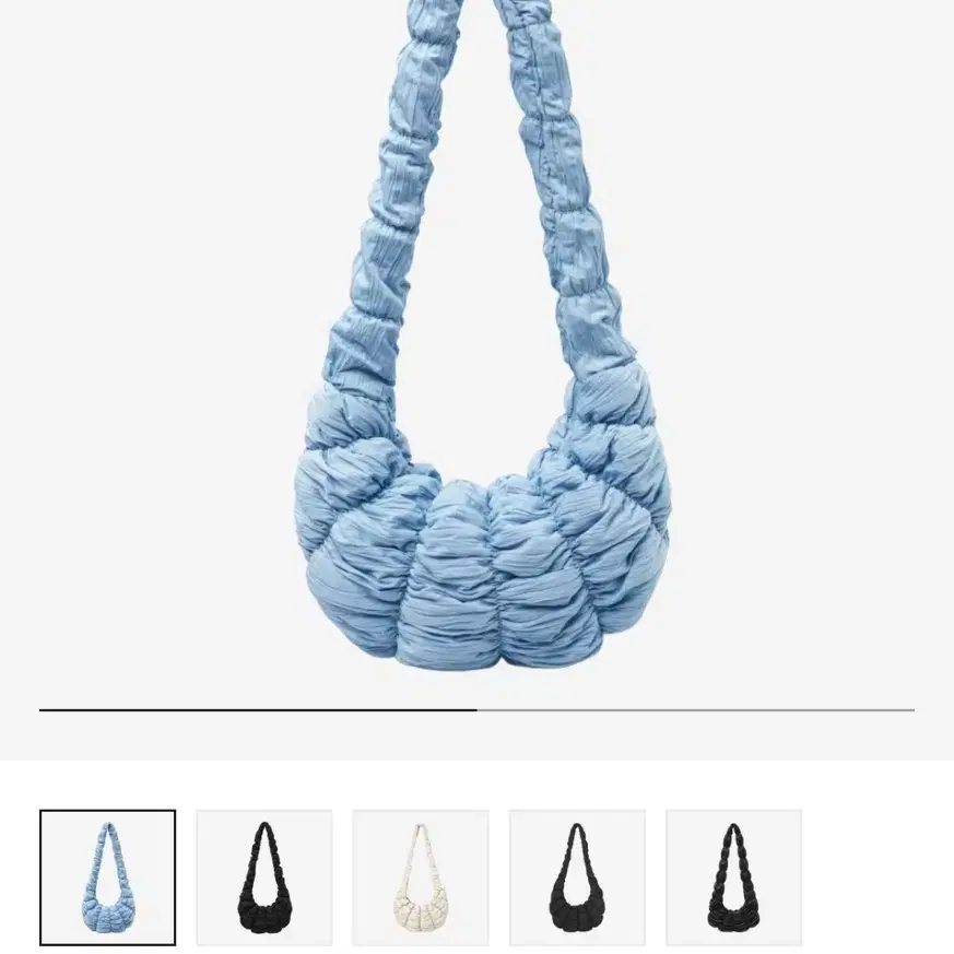 COS | 코스 Cos Ripple Crossbody Bag Light Blue Cloud Bag