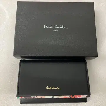 Paul Smith 카드 케이스 플라워 블랙