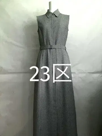 23구 슬리브리스 셔츠 원피스 화이트 블랙 하운드투스