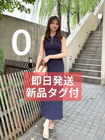 0 네이비 SNIDEL 스나이델 완판템 폴로 컷 세트 택 포함 새상품