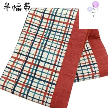 37 엣또 반폭 오비 격자무늬