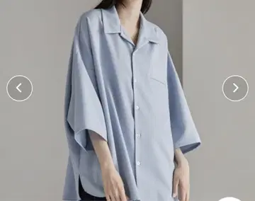 cussil/쿠실 TR 스트레치 루즈 실루엣 2way 오픈 칼라 셔츠