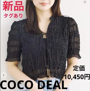 COCO DEAL 코코딜 상의 새상품 블라우스 블랙 새상품급