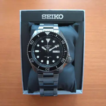 SEIKO 오토매틱 손목시계 블랙 SRPD65