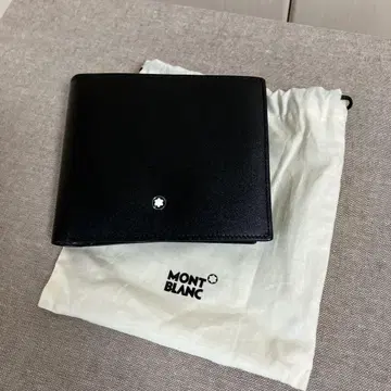 [미사용] MONTBLANC 블랙 반지갑 보관 주머니 포함