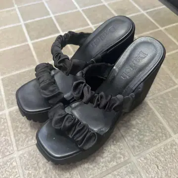 Darich 새틴 플랫폼 샌들 L 사이즈