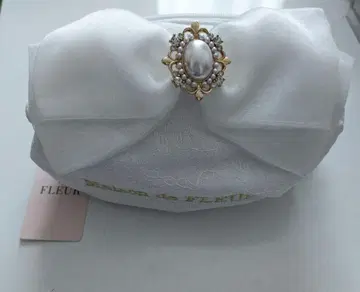 메종 드 플뢰르 펄 레이스 오간자 리본 망고 파우치