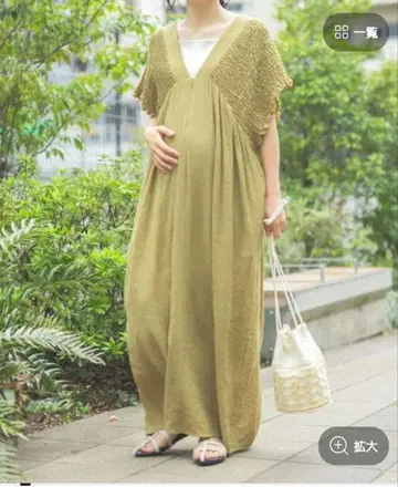 [산전 산후 대응] 마터니티/셔링 V 원피스 렙심