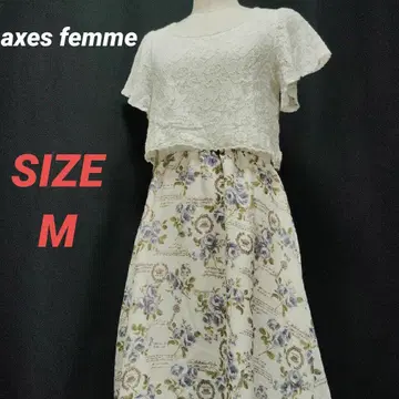 axes femme 엑시즈팜 도킹 원피스 꽃무늬 레이스