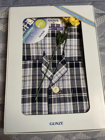 GUNZE 네이비 블루 M 사이즈 파자마