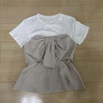 VIS 꼬임 리본 티셔츠 도킹 풀오버