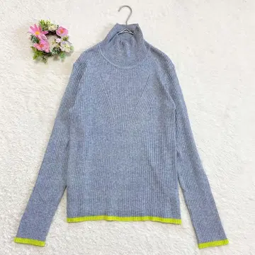 [새상품급] 쿨카레앙/루이마리 울 혼방 니트 M 바이컬러 슬릿