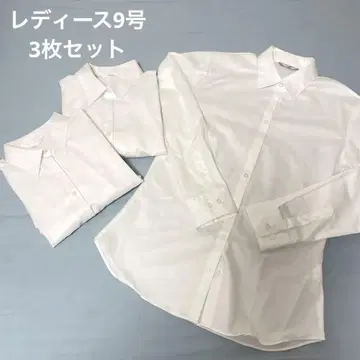 여성용 화이트 와이셔츠 9호 3매 세트