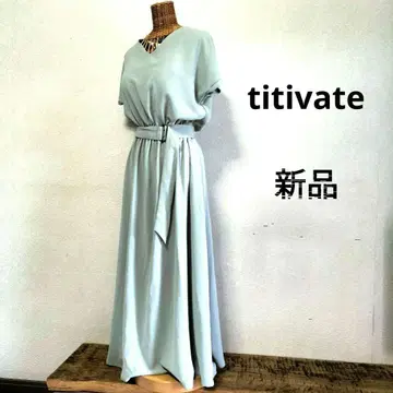 새상품 프렌치 슬리브 V넥 맥시 원피스 titivate