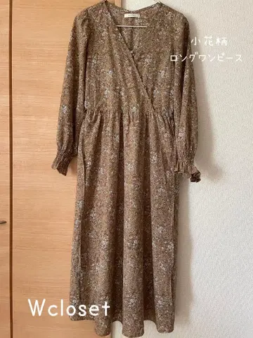 Wcloset 미니 꽃무늬 원피스 롱 원피스