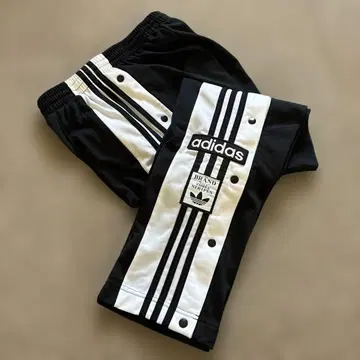 adidas 아디브레이크 스냅 버튼 조거 팬츠 블랙/화이트