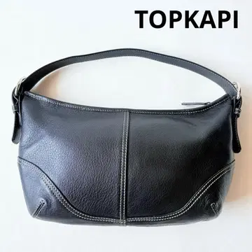 새상품급 TOPKAPI 탑카피 숄더백 원숄더 천연 가죽 블랙